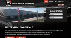 Desktop Screenshot of motorvehiclewholesale.com
